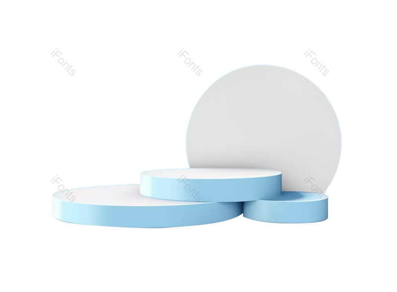 元素图片,圆形背景元素,展示台PNG,蓝色免抠素材